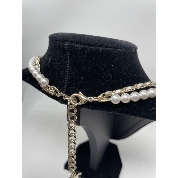 Chanel 23P Choker Pearly White Crystal CC Necklace NEW - Picture 8 of 14